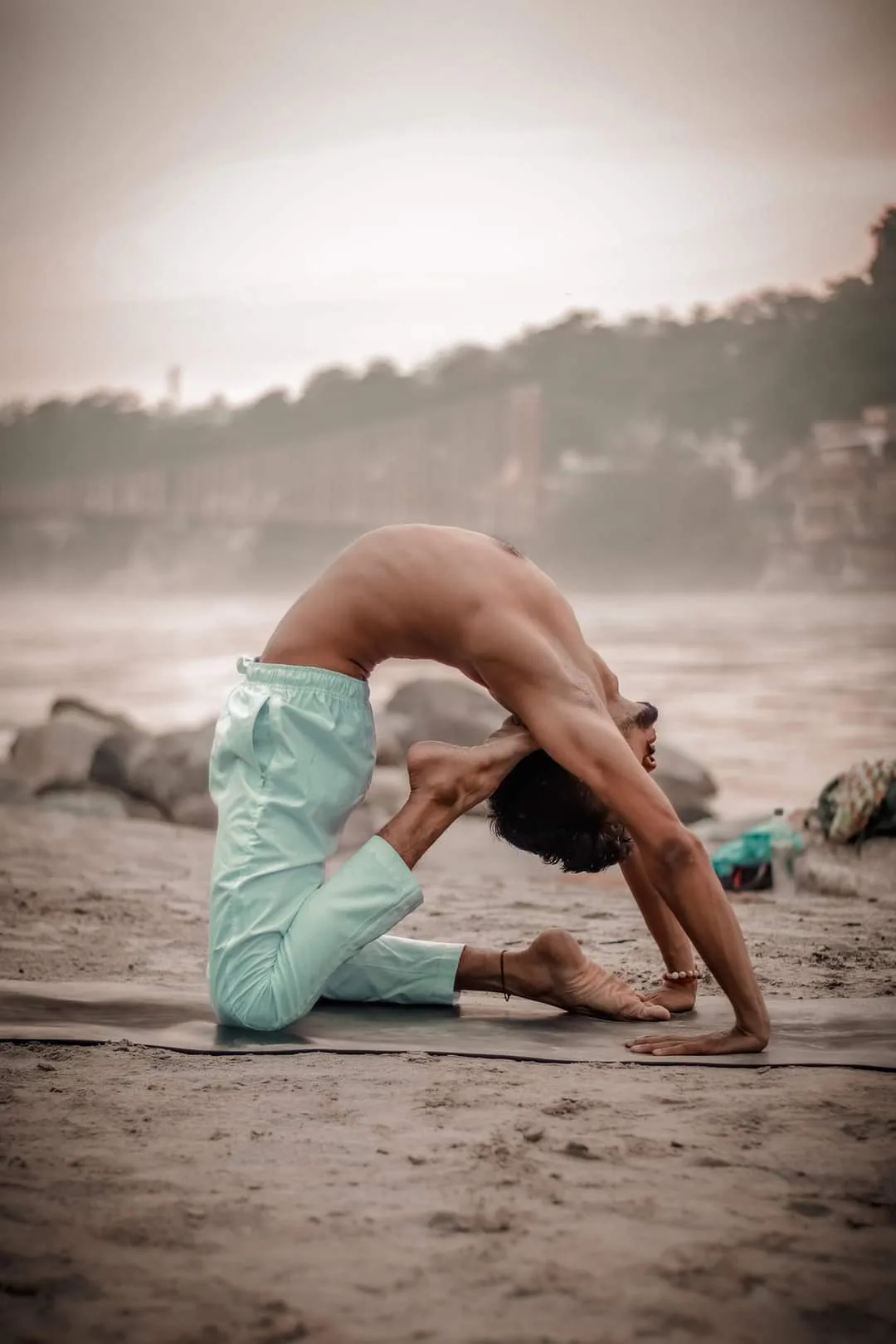 Abhi Nautiyal demonstrating an advanced backbend